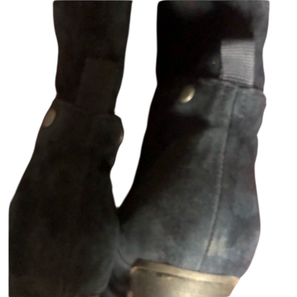 CAT Caterpillar 3 in 1 Navy  leather adjustable lengths boots rubber sole NIB - Picture 8 of 15